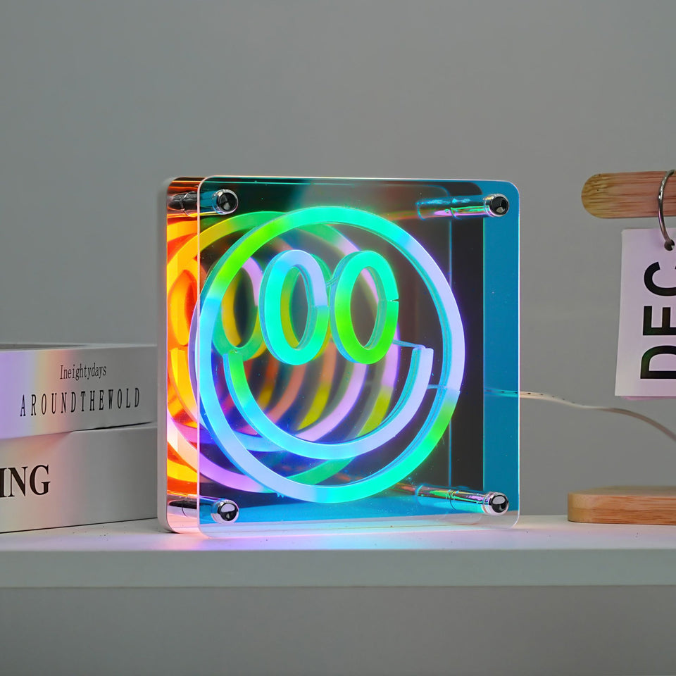 Neon Art Wall & Desk Sign- Smile Mini