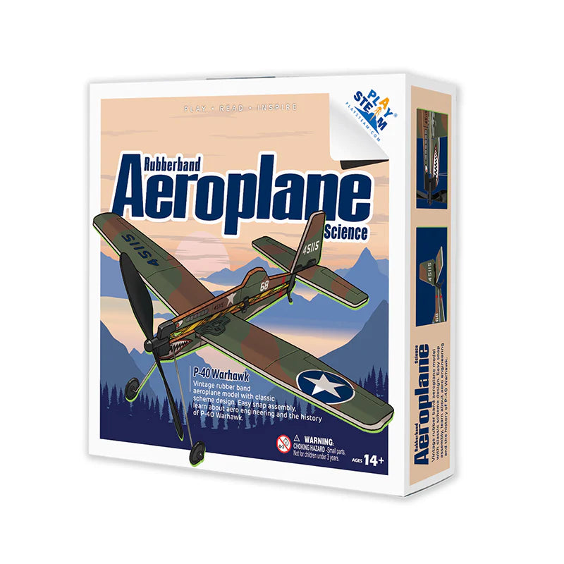 Rubber Band Airplane Science P-40 Warhawk