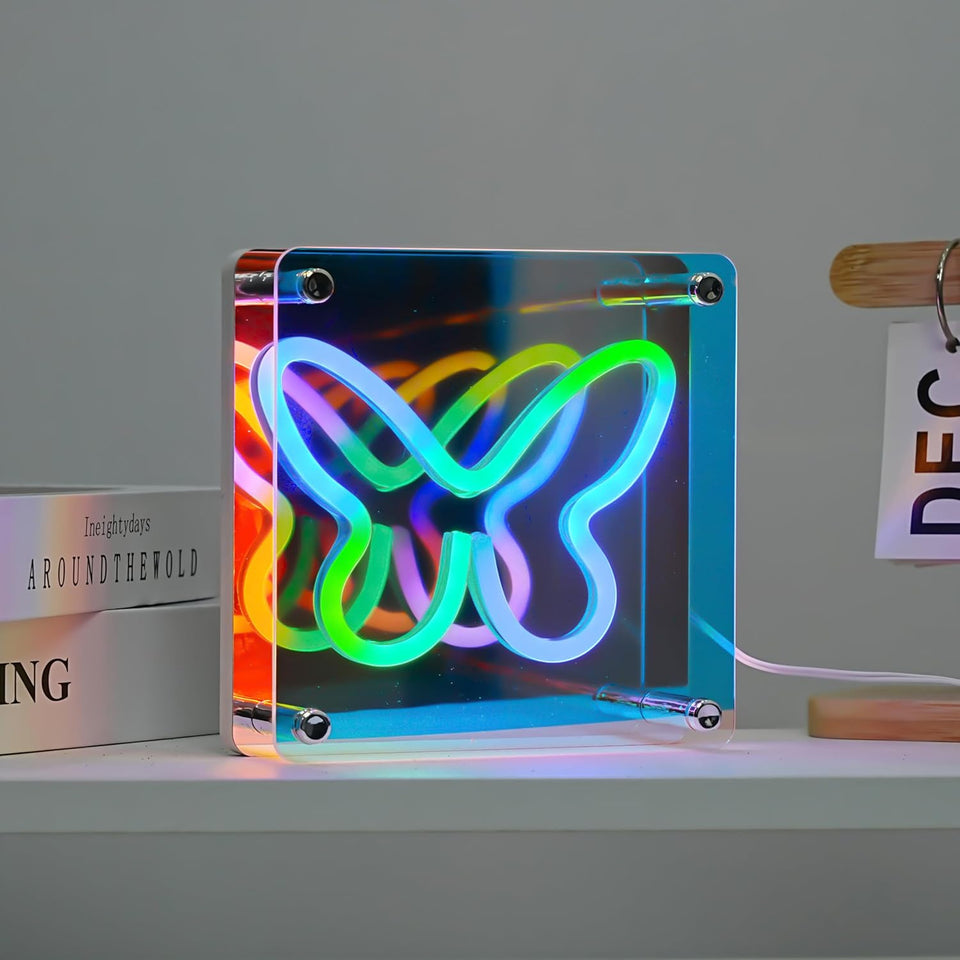 Neon Art Wall & Desk Sign- Butterfly Mini