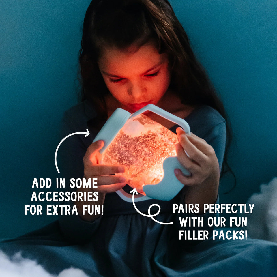 Glo Pals Blue Sensory Play Jar