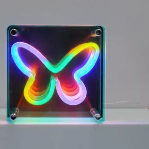 Neon Art Wall & Desk Sign- Butterfly Mini