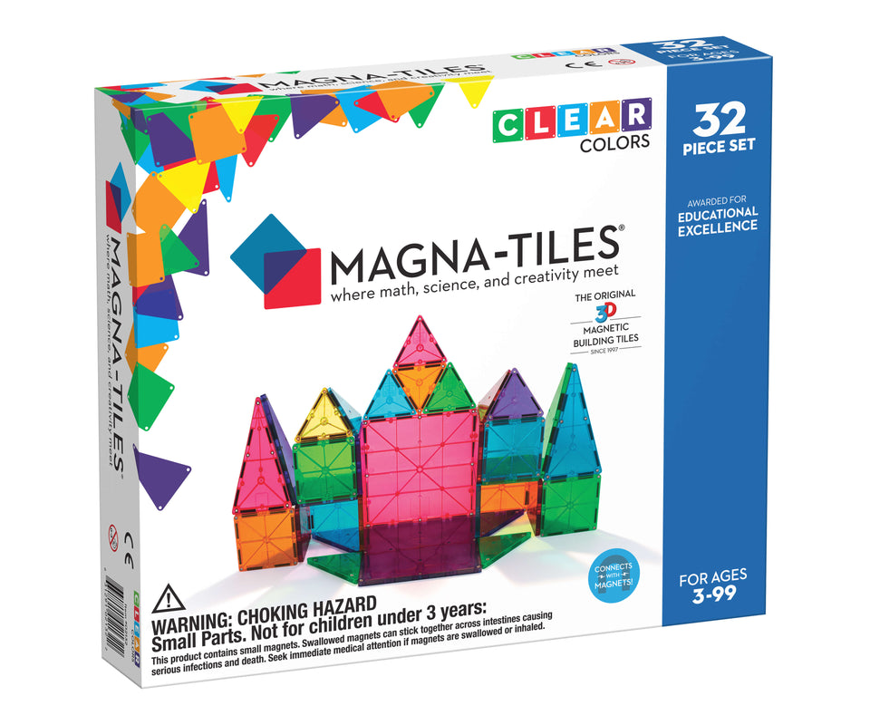 Magna-Tiles Clear 32 Pieces