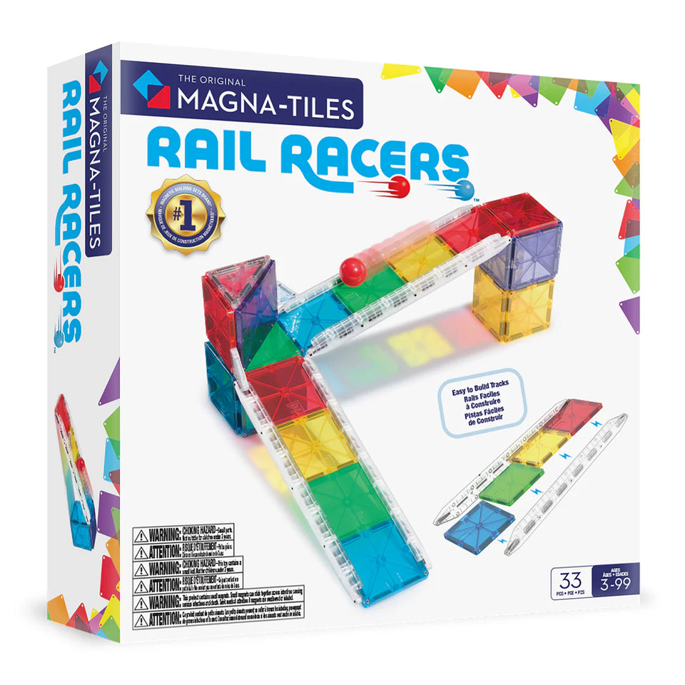 Rail Racers 33-Piece Magna-Tiles Set