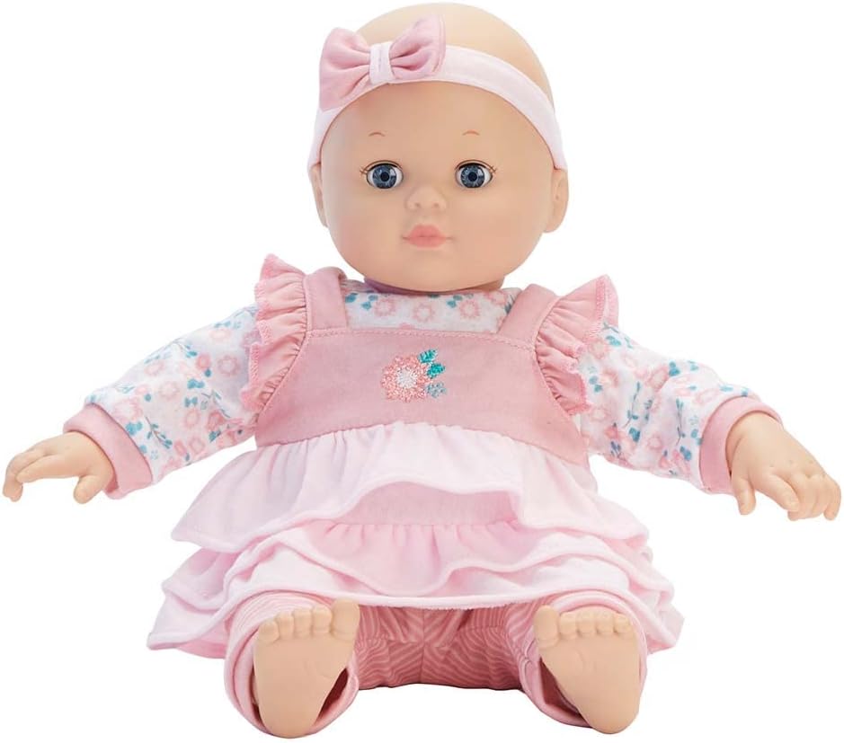 14" Baby Cuddles Pink Floral Light Skin Tone