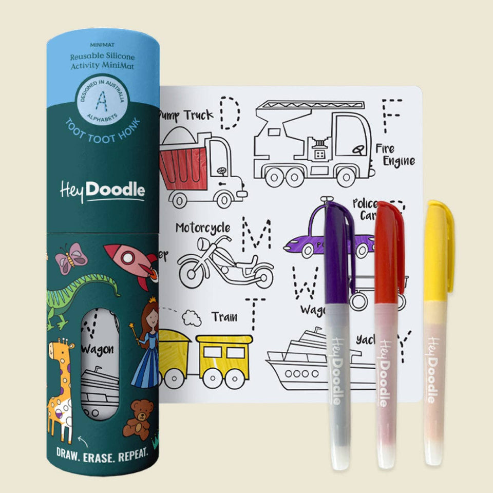 Toot Toot Honk HeyDoodle Mini Coloring  Mat