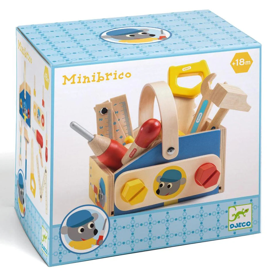 Minibrico Wooden Tool Set & Box
