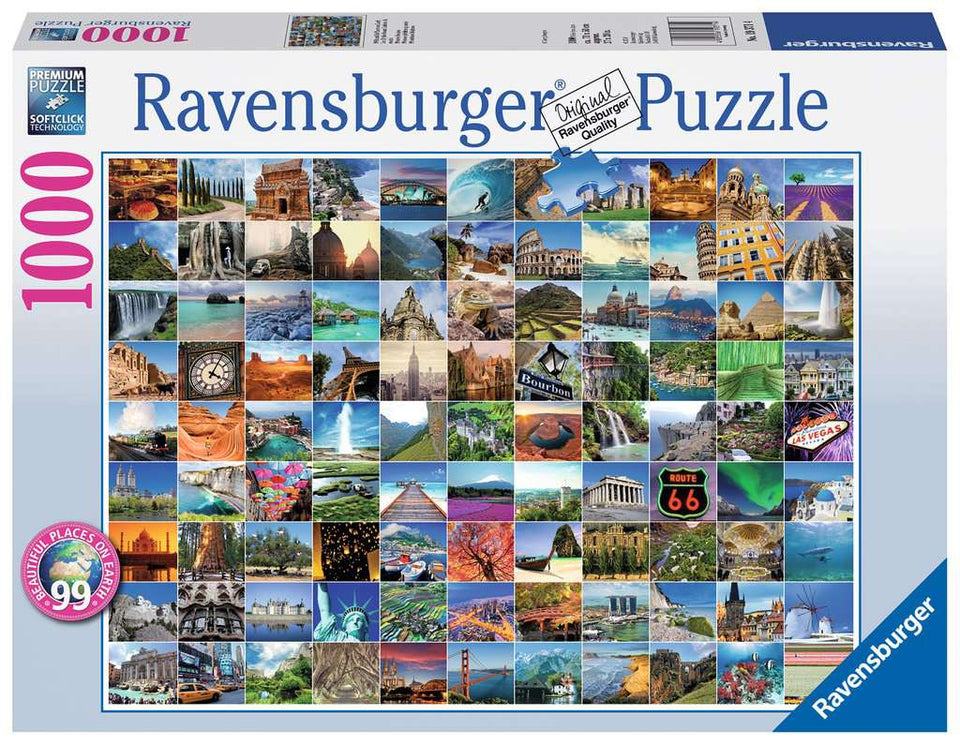 99 Beautiful Places 1000 Piece Puzzle