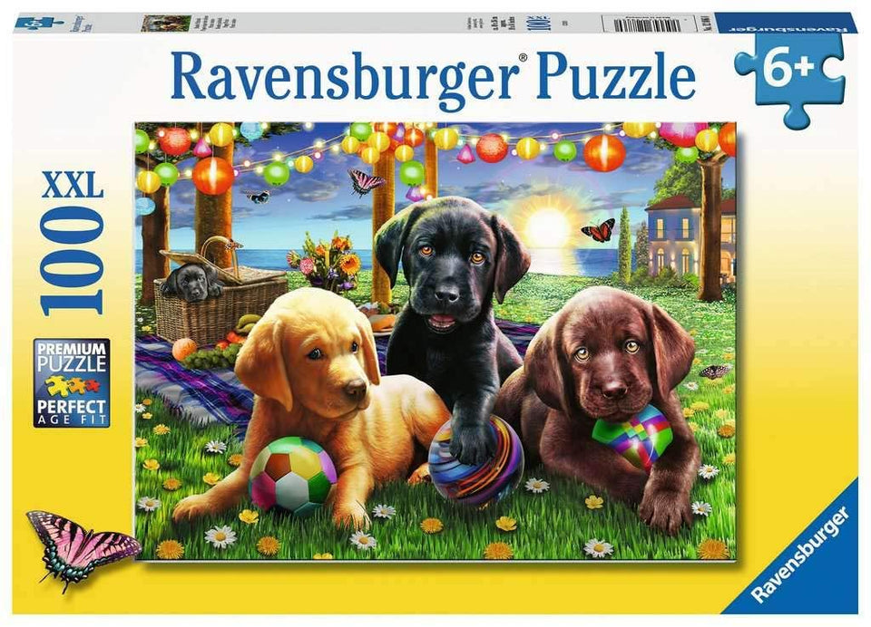 Puppy Picnic 100 Piece Puzzle