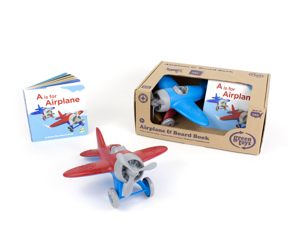 Green Toys Airplane & Board Book Set