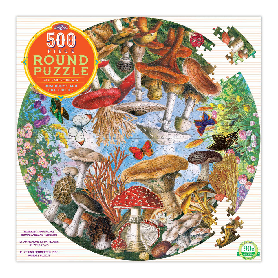eeboo Mushrooms & Butterflies 500 PIece Puzzle