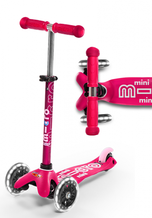 Maxi Deluxe Pink LED Scooter